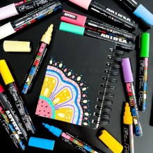 Additional picture of Artifex Acrylic Paint Markers Set of 8 Pastel 2-3mm