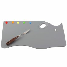 Additional picture of New Wave Easy View Grey Acrylic Hand Held Palette