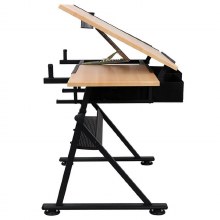 Additional picture of Evans Drawing Table Wood + Stool