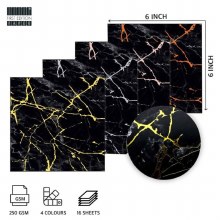 Additional picture of First Edition 6x6" Foiled Paper Pad Black