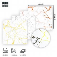 Additional picture of First Edition 6x6" Foiled Paper Pad White