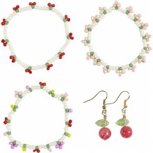 Additional picture of Mini Creative Jewellery Kit - Cherry Earring & Elastic Bracelet