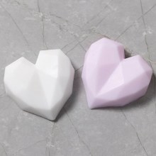Additional picture of Mould Silicone - Faceted Heart 2s