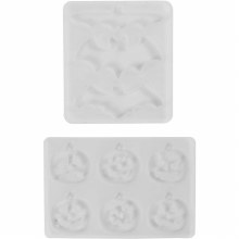Additional picture of Mould Silicone - Bats & Pumpkins