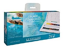 Additional picture of Sennelier La Petite Aquarelle Watercolour Travel Box 24 HP