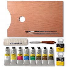 Additional picture of W&N Galeria Acrylic Wooden Set 8x60ml