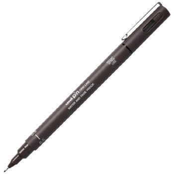 Uni Pin Fine Line Pen 0.5mm Dark Grey