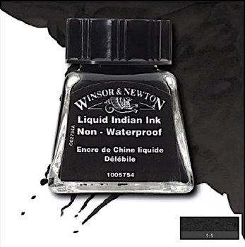WINSOR & NEWTON INK 14ML LIQUID INDIAN INK