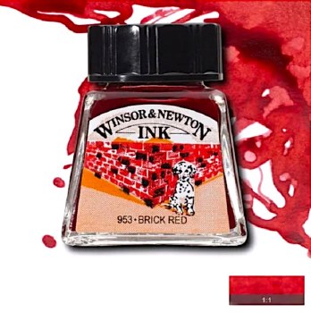 WINSOR & NEWTON INK 14ML BRICK RED