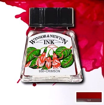 WINSOR & NEWTON INK 14ML CRIMSON