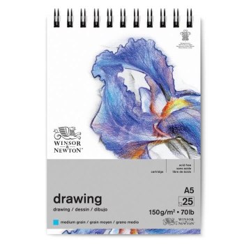 Winsor & Newton Medium Grain 150gsm Cartridge Spiral Pad A5