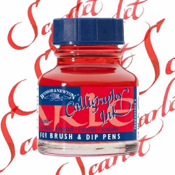 Winsor & Newton Calligraphy Ink Scarlet 30ml