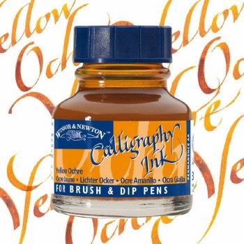 Winsor & Newton Calligraphy Ink Yellow Ochre 30ml
