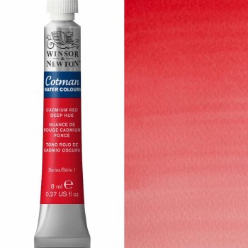 Winsor & Newton Cotman Watercolour 8ml Cadmium Red Deep Hue