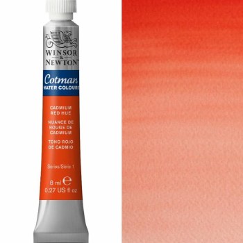 Winsor & Newton Cotman Watercolour 8ml Cadmium Red Hue