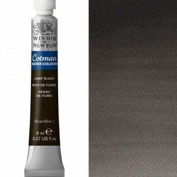 Winsor & Newton Cotman Watercolour 8ml Lamp Black