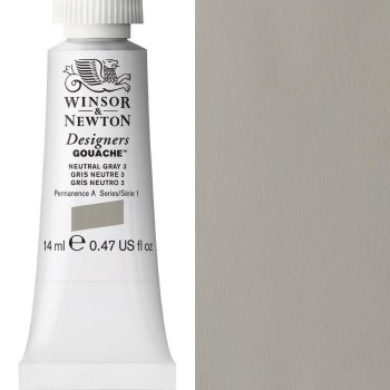 Winsor & Newton Designers Gouache 14ml Neutral Grey No. 3