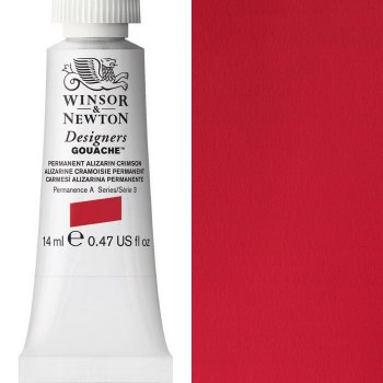 Winsor & Newton Designers Gouache 14ml Permanent Alizarin Crimson
