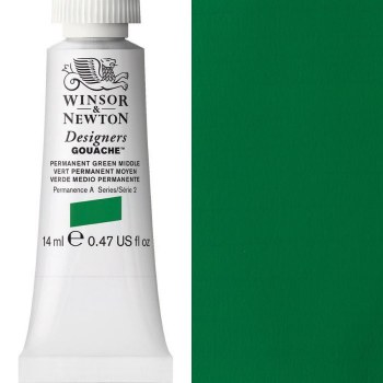 Winsor & Newton Designers Gouache 14ml Permanent Green Middle