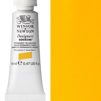 Winsor & Newton Designers Gouache 14ml Permanent Yellow Deep