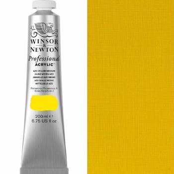Winsor & Newton Professional Acrylic 200ml Azo Yellow Medium