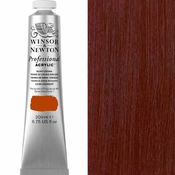 Winsor & Newton Professional Acrylic 200ml Burnt Sienna