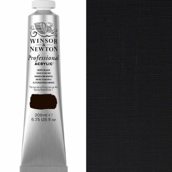 Winsor & Newton Professional Acrylic 200ml Ivory Black