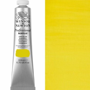 Winsor & Newton Professional Acrylic 200ml Lemon Yellow