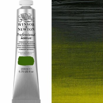 Winsor & Newton Professional Acrylic 200ml Permanent Sap Green