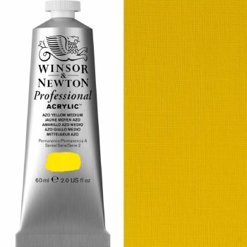 Winsor & Newton Professional Acrylic 60ml Azo Yellow Medium