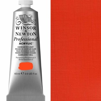 Winsor & Newton Professional Acrylic 60ml Cadmium Red Light