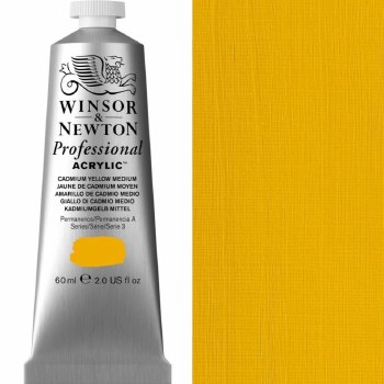 Winsor & Newton Professional Acrylic 60ml Cadmium Yellow Medium