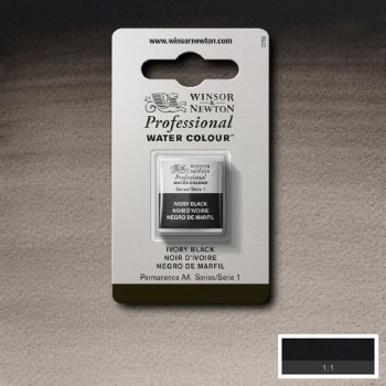 W&N Professional Watercolour Half Pan Ivory Black