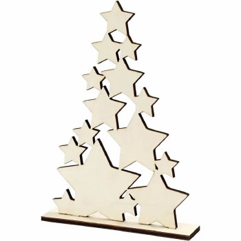 Wooden Christmas Star Tree Lg