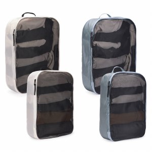Thule Family Packing Cube Set - White and Pond Gray