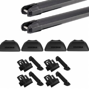 Yakima SightLine Heavy Duty Roof Rack Package Fits Flush Side Rails Black
