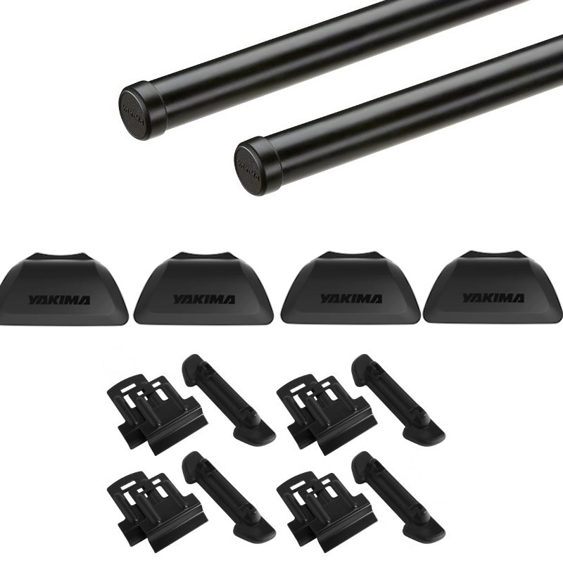 Yakima SightLine RoundBar Roof Rack Package Fits Flush Side Rails Black Racks For Cars Edmonton