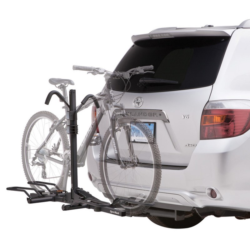 Frame Mounted Bike Rack in use