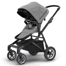 Thule Sleek Stroller - Grey Melange with Black Frame