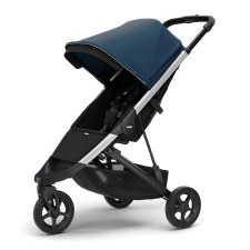 Thule Spring Stroller - Majolica Blue with Silver Frame