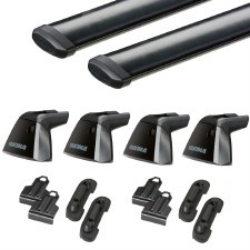 Yakima BaseLine CoreBar Roof Rack Package - Fits Bare Roofs - Black