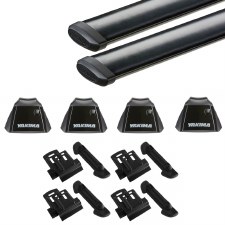 Yakima RidgeLine CoreBar Roof Rack Package - Fits Flush Side Rails - Black