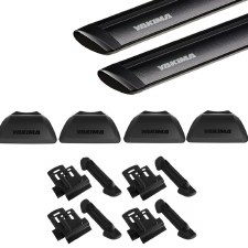 Yakima SightLine JetStream Roof Rack Package Fits Flush Side Rails Black