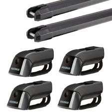 Yakima TimberLine Heavy Duty Roof Rack Package - Fits Raised Side Rails - Black