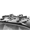 Thule 91725B Flat Top 6 Locking Roof Mount Ski and Snowboard Rack