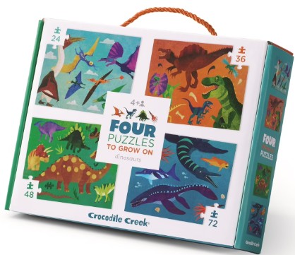 4 Puzzles Set Dinosaurs