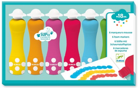 6 Foam Markers 18m+