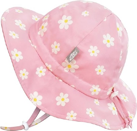 Floppy Hat Pink Daisy 0-6m