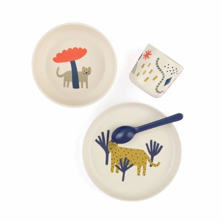 Bamboo Kids Dinner Set Leopard