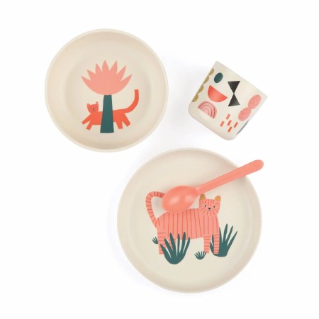 Bamboo Kids Dinner Set Tiger